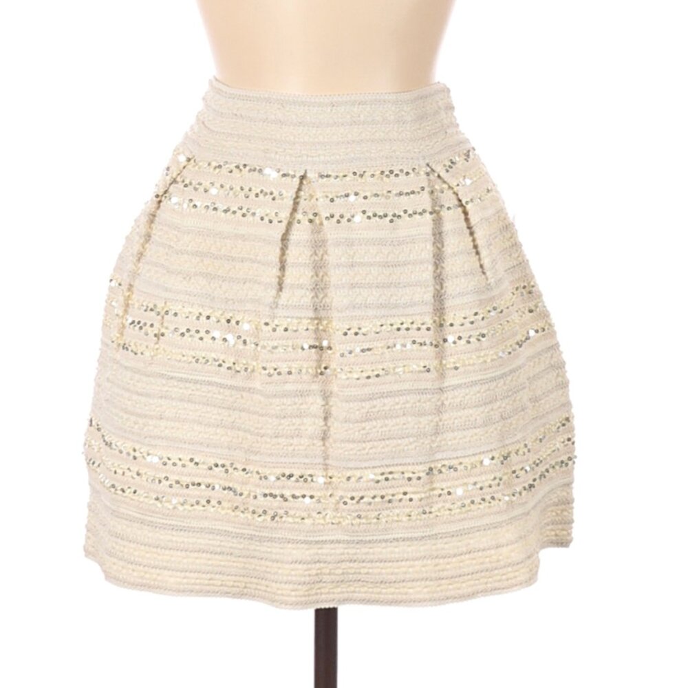 Tan Skirt with Sequins